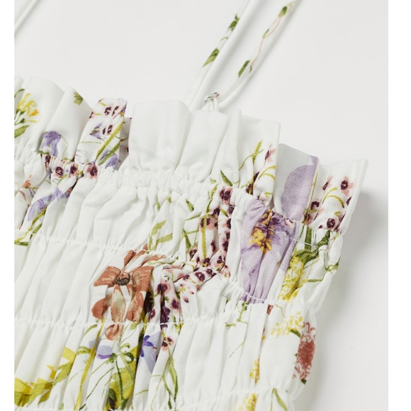 H&M Dresses Hm Wildflower Collection Calf Lenght Linen Dress Poshmark